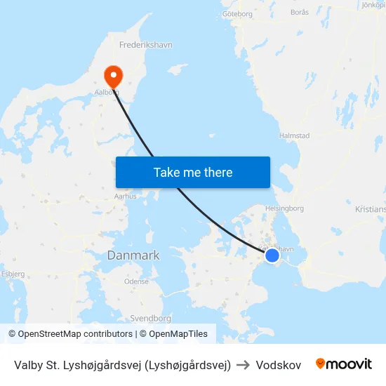 Valby St. Lyshøjgårdsvej (Lyshøjgårdsvej) to Vodskov map