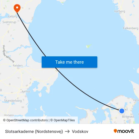 Slotsarkaderne (Nordstensvej) to Vodskov map