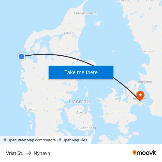 Vrist St. to Nyhavn map