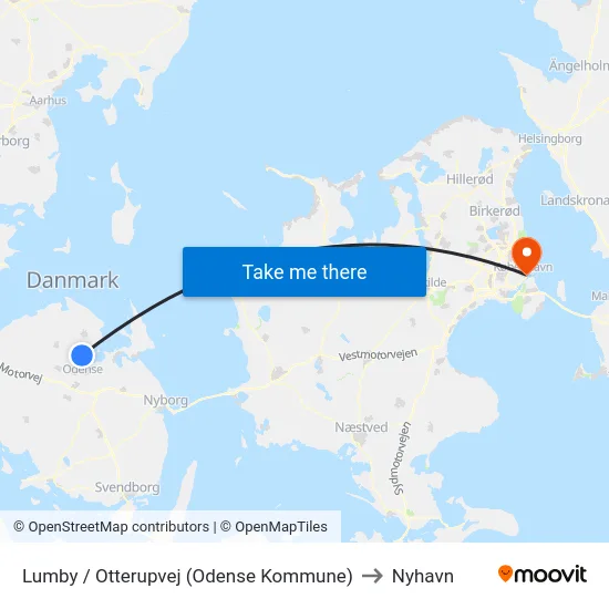 Lumby / Otterupvej (Odense Kommune) to Nyhavn map