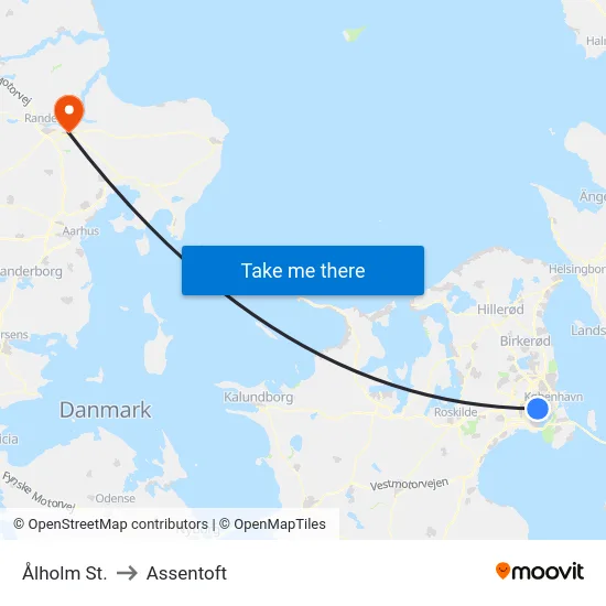 Ålholm St. to Assentoft map