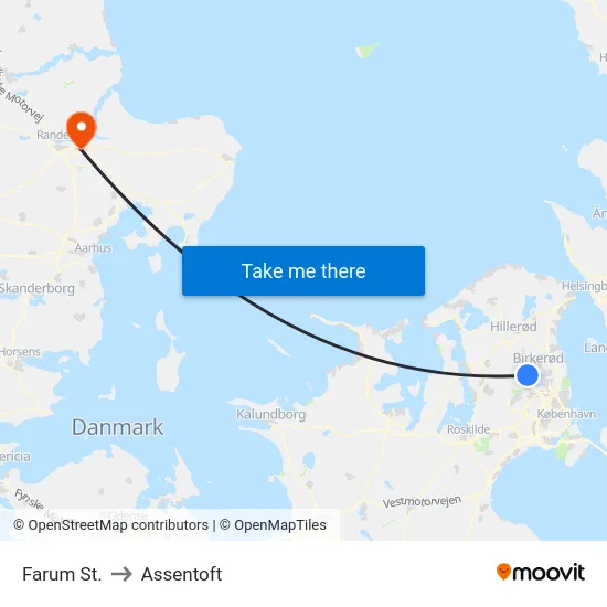 Farum St. to Assentoft map