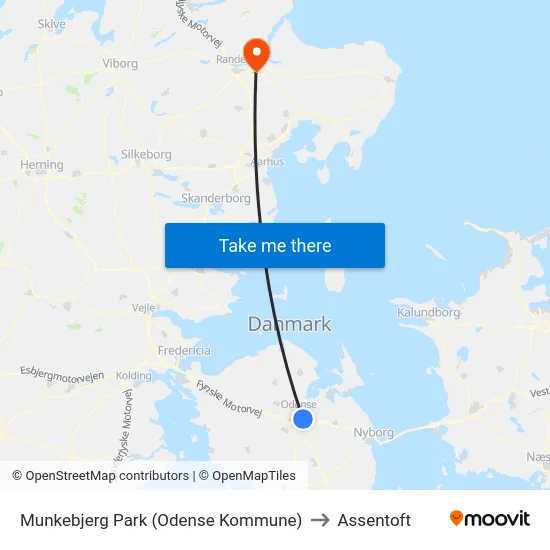 Munkebjerg Park (Odense Kommune) to Assentoft map