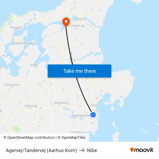 Agervej/Tandervej (Aarhus Kom) to Nibe map