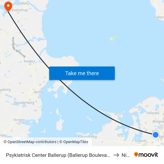 Psykiatrisk Center Ballerup (Ballerup Boulevard) to Nibe map