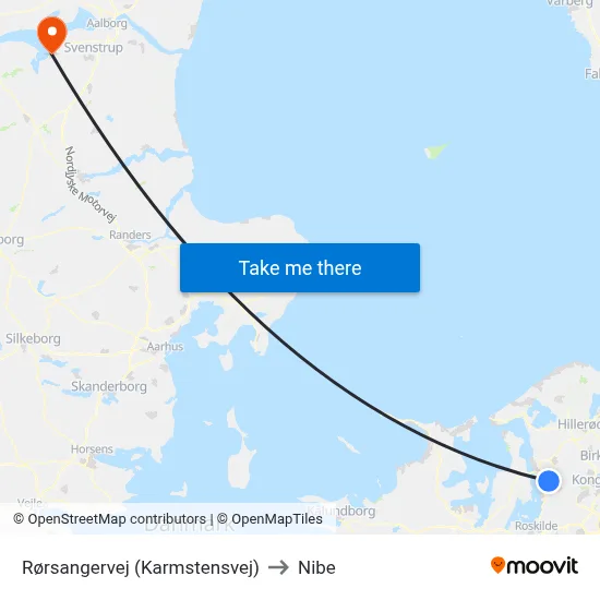 Rørsangervej (Karmstensvej) to Nibe map