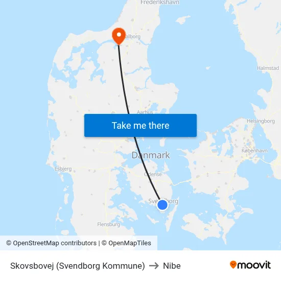 Skovsbovej (Svendborg Kommune) to Nibe map