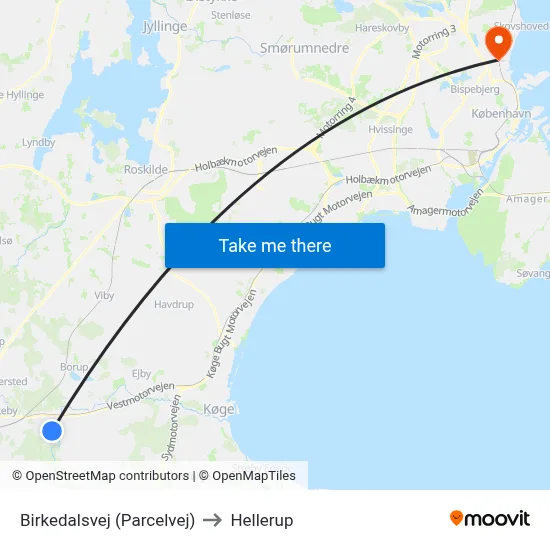Birkedalsvej (Parcelvej) to Hellerup map