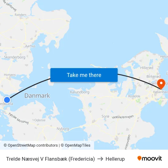 Trelde Næsvej V Flansbæk (Fredericia) to Hellerup map