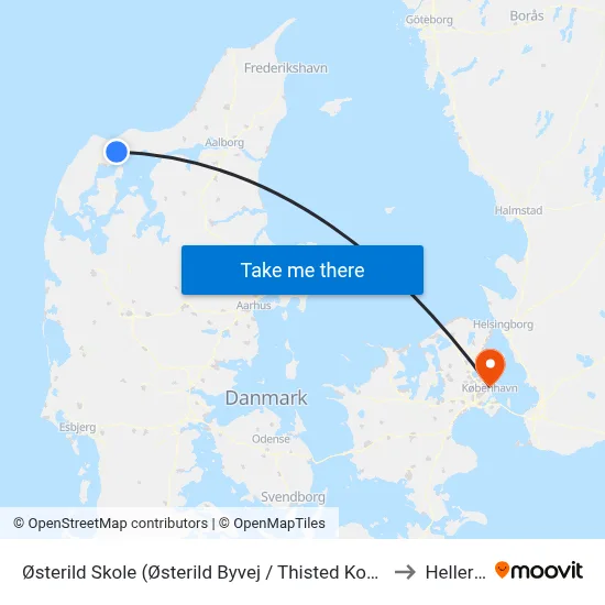 Østerild Skole (Østerild Byvej / Thisted Kommune) to Hellerup map