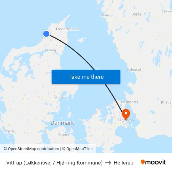 Vittrup (Løkkensvej / Hjørring Kommune) to Hellerup map