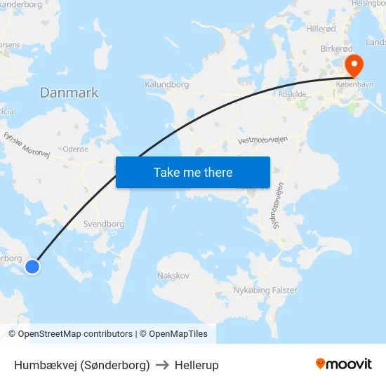 Humbækvej (Sønderborg) to Hellerup map