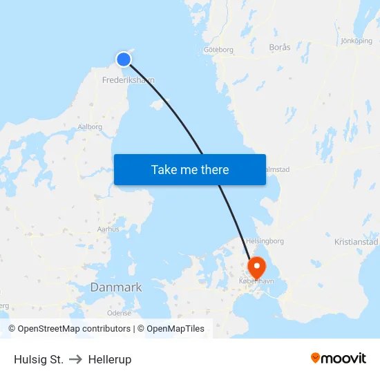 Hulsig St. to Hellerup map