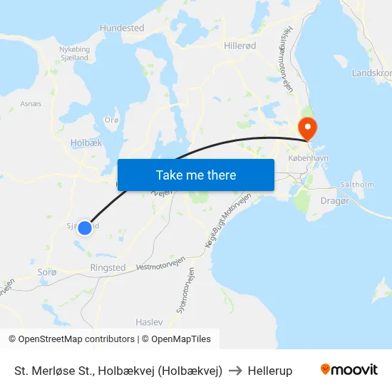 St. Merløse St., Holbækvej (Holbækvej) to Hellerup map