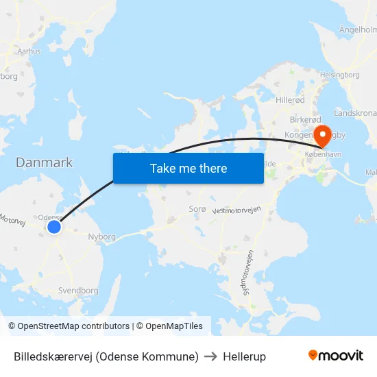 Billedskærervej (Odense Kommune) to Hellerup map