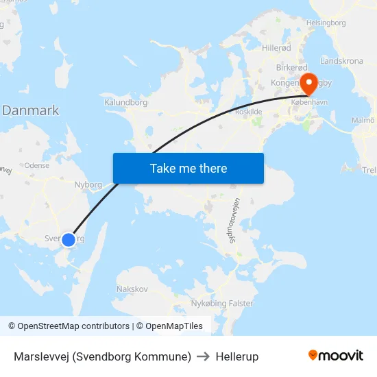 Marslevvej (Svendborg Kommune) to Hellerup map
