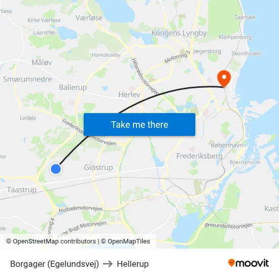 Borgager (Egelundsvej) to Hellerup map