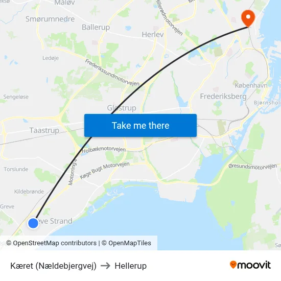 Kæret (Nældebjergvej) to Hellerup map