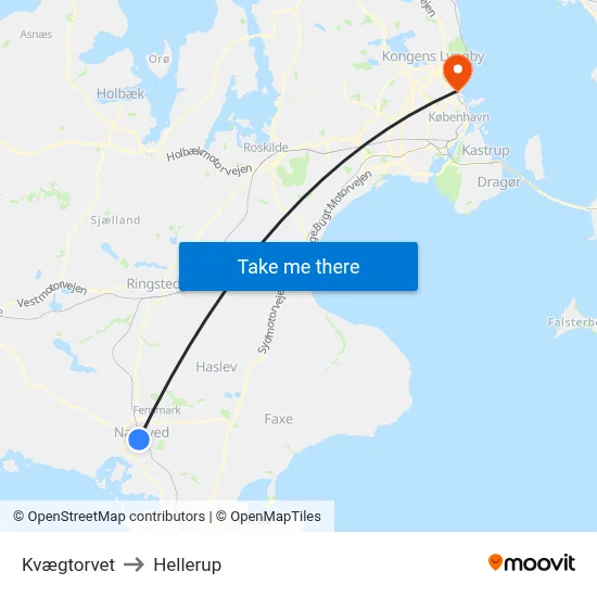 Kvægtorvet to Hellerup map