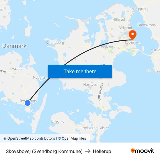 Skovsbovej (Svendborg Kommune) to Hellerup map