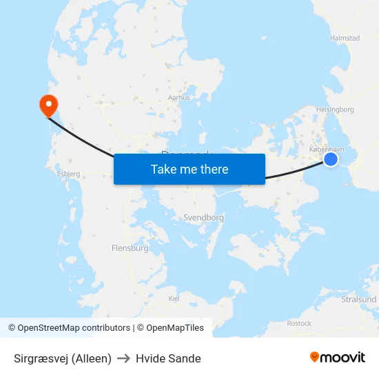 Sirgræsvej (Alleen) to Hvide Sande map