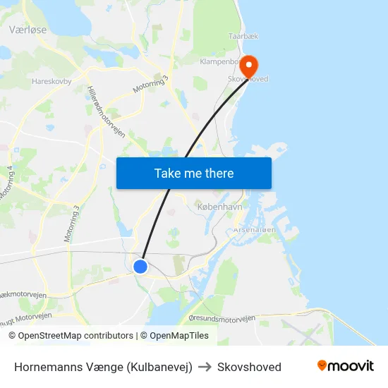 Hornemanns Vænge (Kulbanevej) to Skovshoved map