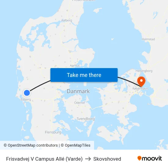 Frisvadvej V Campus Allé (Varde) to Skovshoved map
