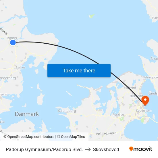 Paderup Gymnasium/Paderup Blvd. to Skovshoved map
