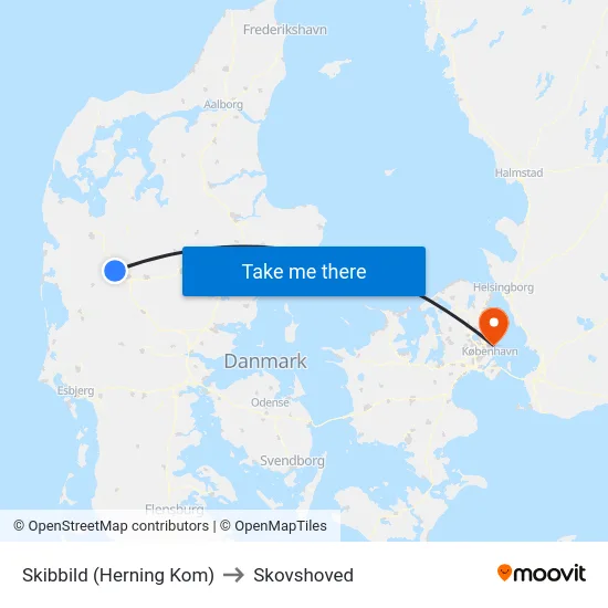 Skibbild (Herning Kom) to Skovshoved map