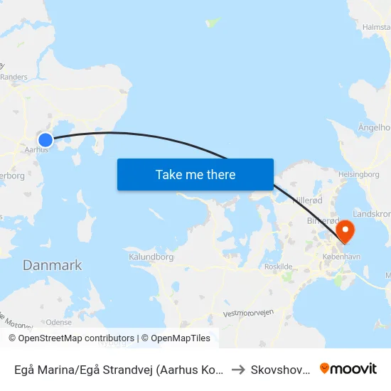 Egå Marina/Egå Strandvej (Aarhus Kom) to Skovshoved map