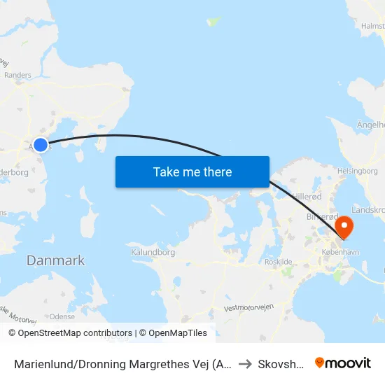 Marienlund/Dronning Margrethes Vej (Aarhus Kom) to Skovshoved map