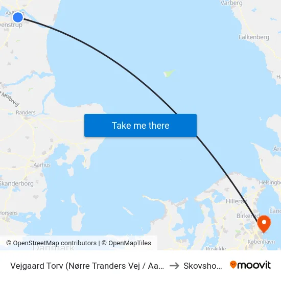 Vejgaard Torv (Nørre Tranders Vej / Aalborg) to Skovshoved map
