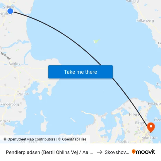 Pendlerpladsen (Bertil Ohlins Vej / Aalborg) to Skovshoved map