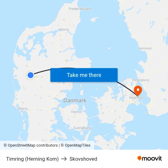 Timring (Herning Kom) to Skovshoved map
