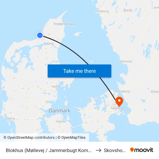 Blokhus (Møllevej / Jammerbugt Kommune) to Skovshoved map