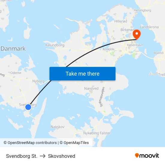 Svendborg St. to Skovshoved map