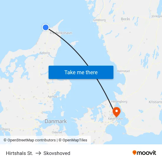 Hirtshals St. to Skovshoved map