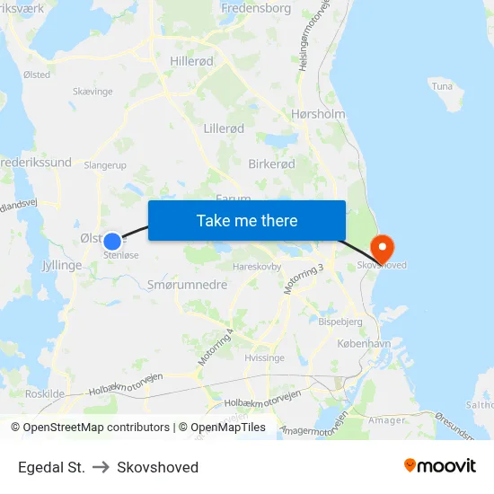 Egedal St. to Skovshoved map