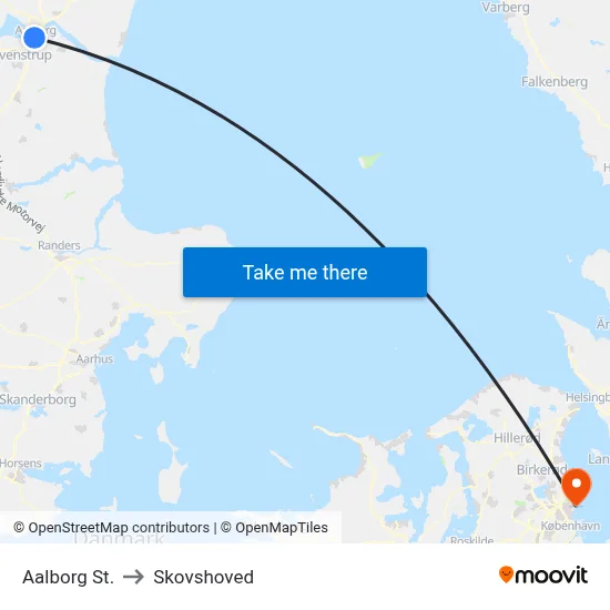 Aalborg St. to Skovshoved map
