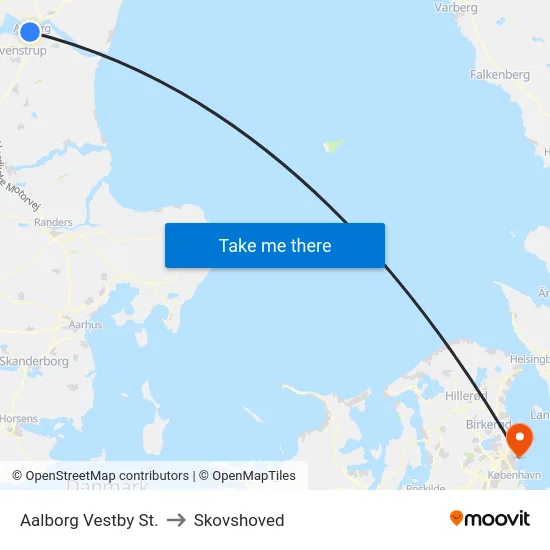 Aalborg Vestby St. to Skovshoved map