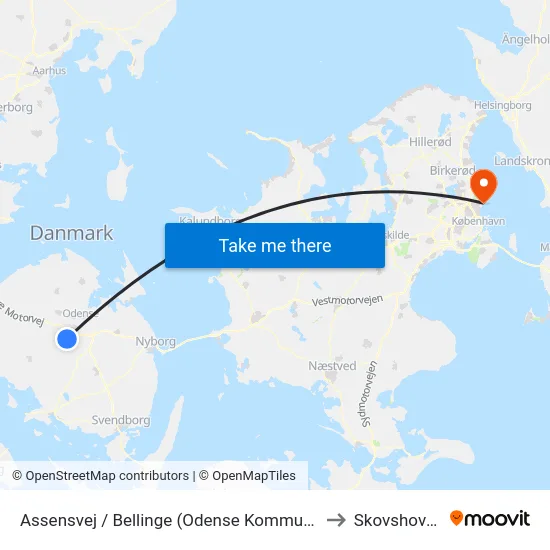 Assensvej / Bellinge (Odense Kommune) to Skovshoved map