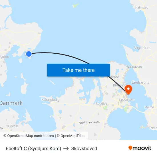 Ebeltoft C (Syddjurs Kom) to Skovshoved map