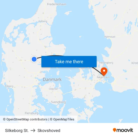 Silkeborg St. to Skovshoved map