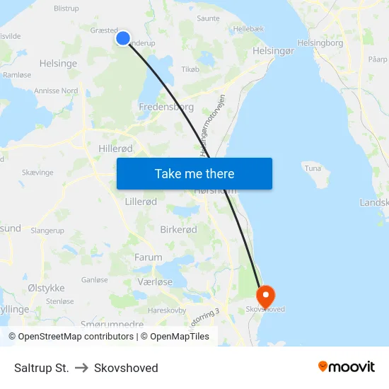 Saltrup St. to Skovshoved map
