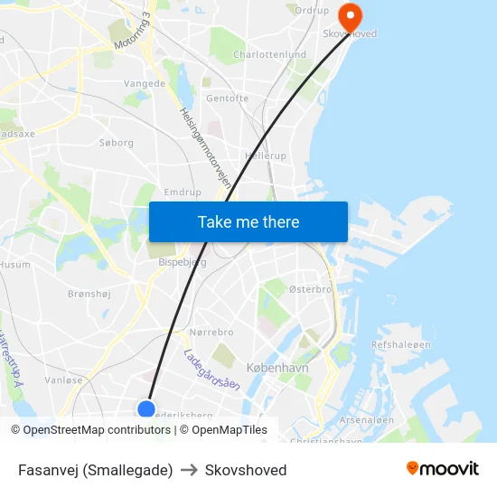 Fasanvej (Smallegade) to Skovshoved map