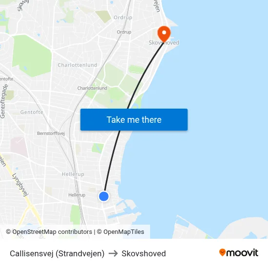 Callisensvej (Strandvejen) to Skovshoved map
