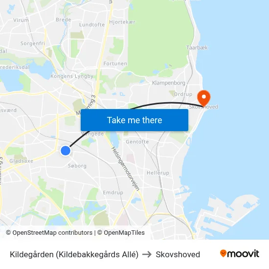 Kildegården (Kildebakkegårds Allé) to Skovshoved map