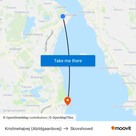 Kristinehøjvej (Abildgaardsvej) to Skovshoved map
