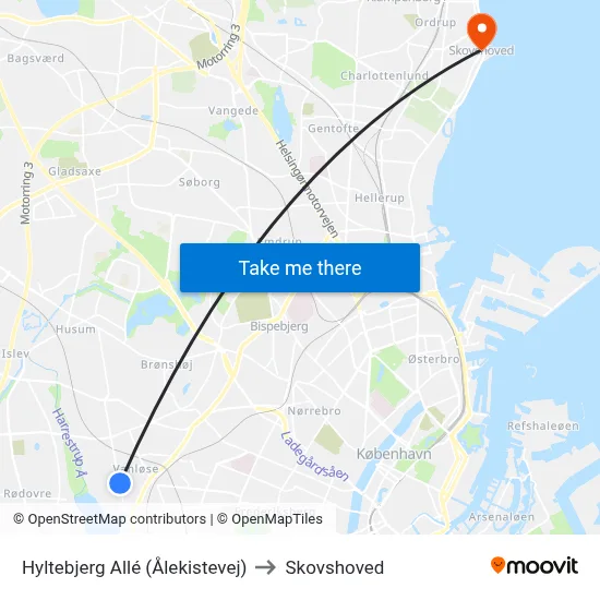 Hyltebjerg Allé (Ålekistevej) to Skovshoved map