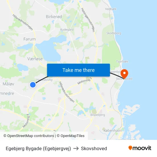 Egebjerg Bygade (Egebjergvej) to Skovshoved map
